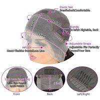 Perruque Lace Front Transparente en Cheveux Humains Vierges Brésiliens Afro Kinky Bouclés, Densité 200, Sans Colle, Pré-Pluckée, 14 Pouces, pour Femmes Noires
