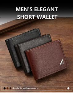 Hot Selling Fashionable Casual <b>Wallet</b> Men's Business Double Fold Leather Large Capacity Soft - Product Image 5