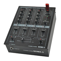 RQSONIC SDMX-3 Console DJ Professionnelle Mini Portable Table de Mixage DJ USB