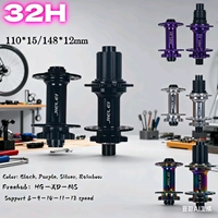 JIELEI Premium MTB Hubset - 32H 110x15mm avant 148x12mm arrière-pour 12 vitesses avant et arrière paire 120 coups de feu