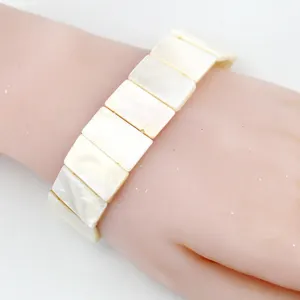 DIY bracelet design natural shell white handmade charm bracelet
