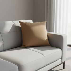 เบาะรองนั่งและหมอนอิงผ้าอีลาสติกคุณภาพสูง Cojin Stretch สีคาเมล ขนาด 60*60 ซม. สุดหรู - Product Image 2