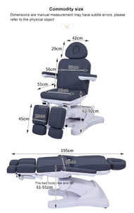 Lettino Estetico Portatile con Funzione Gambe Separate per Terapia di Iniezione Elettrica, Massaggi, Spa, Trattamenti Viso, Tatuaggi e Pedicure - Product Image 4