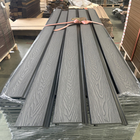 Revestimiento de WPC Plano con Aspecto de Madera 3D, Fácil de Instalar, Ligero, Revestimiento Exterior Compuesto para Privacidad en el Patio Trasero