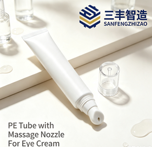 หลอดครีมบำรุงรอบดวงตาพลาสติกเปล่า 5 ชั้น ทำจากวัสดุ LDPE พร้อมหัวเซรามิกสำหรับนวดและฝาเกลียว สำหรับใช้กับเครื่องสำอาง - Product Image 4