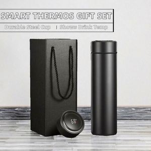 Corporate <b>Box</b> Set Father's Day Personalized Promotional 304 Stainless Steel Smart Thermos Flask Business <b>Gift</b> Cup Wholesale - Product Image 2