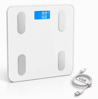 Báscula Digital Inteligente con Wifi, Nueva, para Interiores, con Carga USB, Capacidad de 180 kg/396 lb, Medición de Grasa Corporal