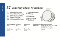 VOV S7 Ventilator Filter HEPA Elektrik Tak Terlihat yang Dipasang di Dinding, Kipas Exhaust yang Dipasang di Langit-langit untuk Hotel, Rumah Sakit, Kamar Mandi
