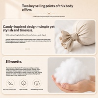 Oreiller de grossesse long et en forme de bonbon pour dormir sur le côté, soutien des jambes et du ventre, protection de la taille, coussin de soutien dorsal pour lit 100%