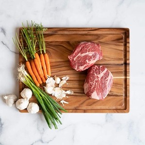 Planche à découper en bois d'acacia écologique et durable, avec rainure pour le jus, extra épaisse, bloc de boucher pour la cuisine à domicile, fromage - Product Image 3