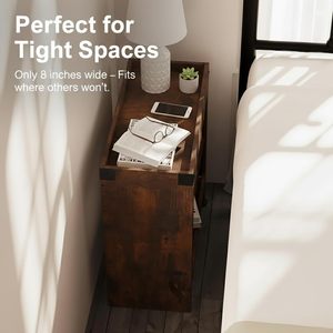 Libreria Semplice, Scaffale Laterale, Portaoggetti, Libreria Moderna, Mensola in Legno <span class=keywords><strong>da</strong></span> Parete per Arredamento Soggiorno - Product Image 4