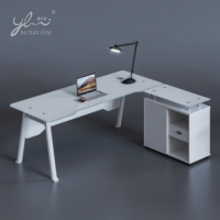 Bureau d'ordinateur en verre mobilier d'intérieur ensemble complet table de bureau design mobilier de bureau design moderne table de bureau en verre