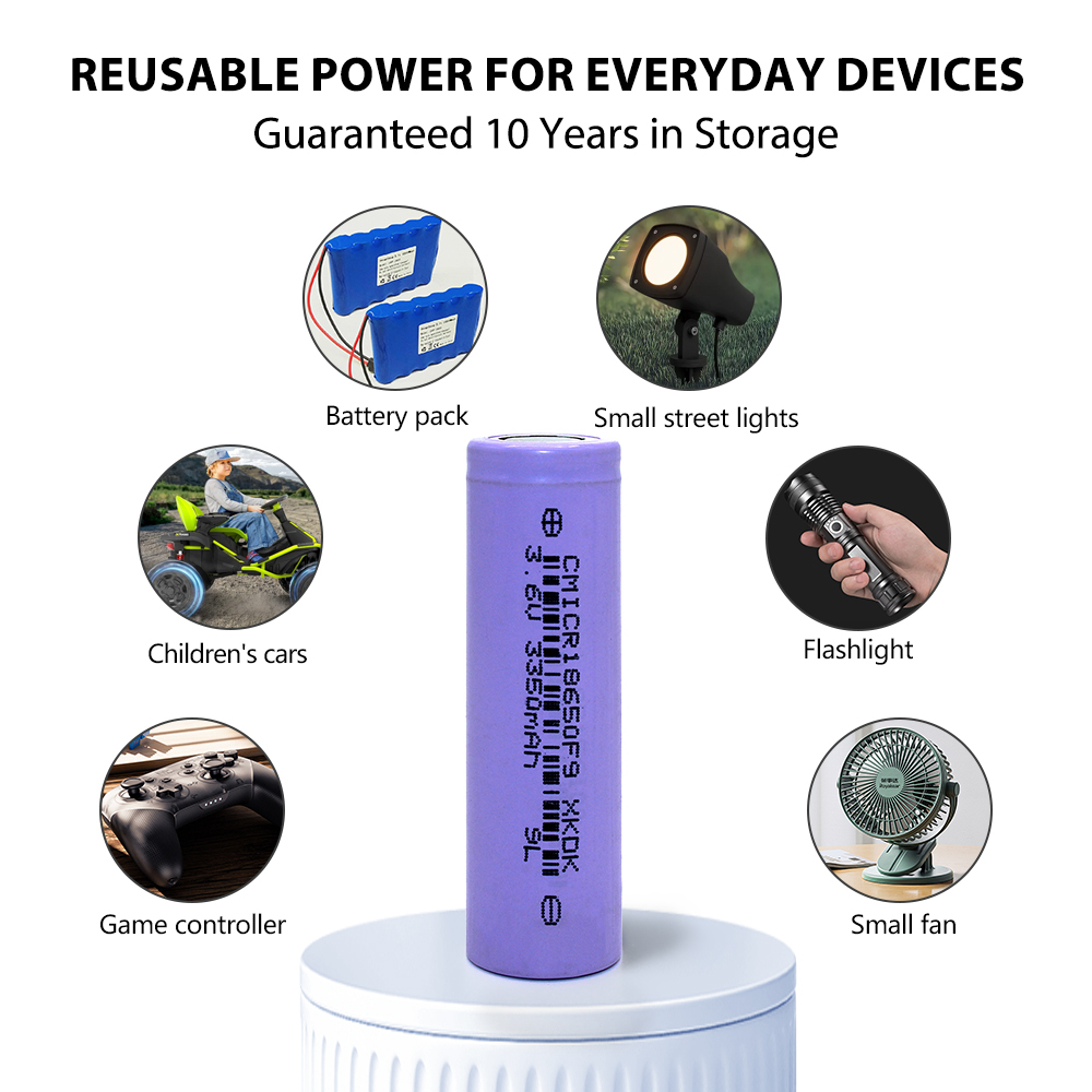 18650 Rechargeable Battery 3.6V 3350mah - Reliable Power