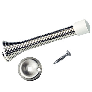 10 Pack Flexible Heavy Duty Wall Screw-In Metal Stainless Steel <strong>Spring</strong> <strong>Door</strong> Bumper <strong>Stoppers</strong> - Product Image 5