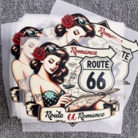 Autocollants de transfert thermique DTF personnalisés pour filles, style vintage, impression vinyle, transfert sérigraphié, logo personnalisé pour T-shirts, presse à chaud