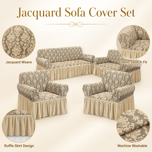 Copridivano Elasticizzato in Jacquard Damascato, Protezione Universale <span class=keywords><strong>per</strong></span> Mobili, Copertura Floreale <span class=keywords><strong>per</strong></span> Poltrona <span class=keywords><strong>e</strong></span> Divano, Decorazione <span class=keywords><strong>per</strong></span> Tutte le Stagioni - Product Image 3