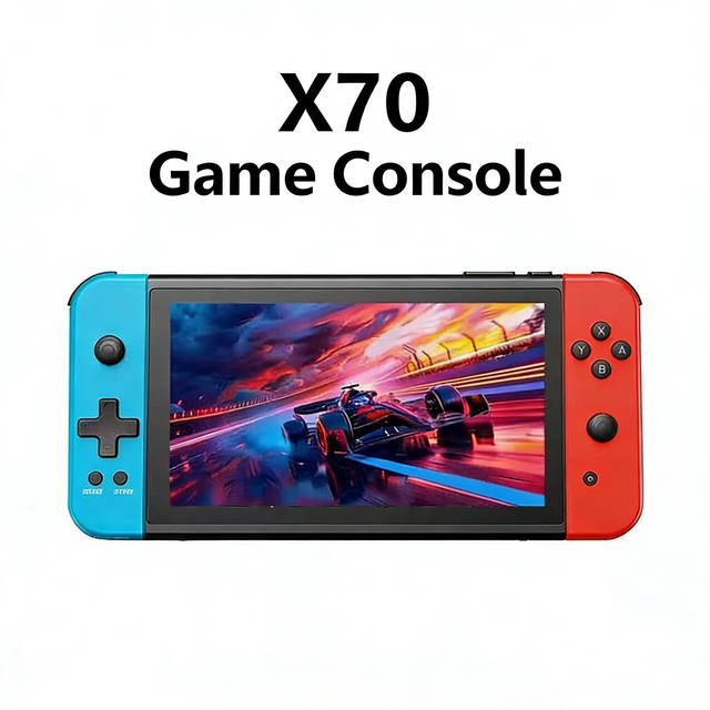 Factory Price X70 Handheld Game Console 7.0Inch IPS  64GB 3500mAh Battery RK3588 4K Output  Dual Hall Joysticks Game Players
