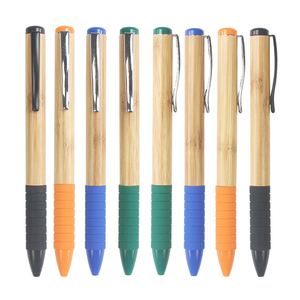Stylo écologique en bois recyclé, stylo à bille personnalisé en bambou biodégradable, en paille de blé - Product Image 5