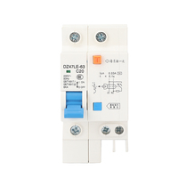 Disjoncteurs différentiels électriques RCBO DZ47LE-63 1P+N unipolaire 1P 1 pôle 1pole 6A 10A 16A 20A 25A 32A 40A 50A 60A