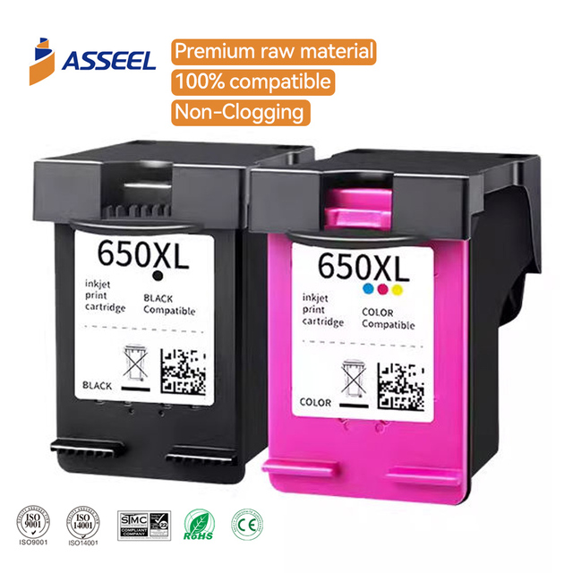 Asseel New 650XL Remanufactured Premium Compatible Deskjet Ink Advantage for HP DeskJet 1015 1515 2515 2545 2645 3515 4645