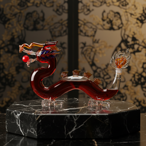 JY Wholesale, bouteille de vin miniature de 100 ml en forme d'animal du zodiaque, dragon, pour bourbon, whisky, tequila - Product Image 1