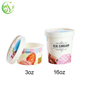 Bán buôn tùy chỉnh có thể tái chế 16oz giấy dùng một lần Ice Cream cup - Product Image 2