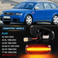 Feux de position latéraux LED dynamiques Clignotants séquentiels 6000k Nouveaux pour Audi A2 2001-2005 A3 8L 1996-2003 A4 B5 1995-2000 A6 4B C5