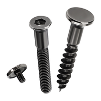 Manganese Steel Self-Tapping Screws with Decorative Caps Hex Socket Flat Head Cabinet Screws for Wardrobe Furniture Assembly