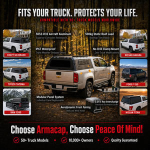 Accesorios <span class=keywords><strong>para</strong></span> Camionetas Todoterreno 4X4, Toldo Rígido de Aluminio, Carcasa <span class=keywords><strong>para</strong></span> Camioneta, Compatible con Tacoma/Hilux/<span class=keywords><strong>Jeep</strong></span> <span class=keywords><strong>Gladiator</strong></span> 2015-2026 de 5.0 pies - Product Image 6