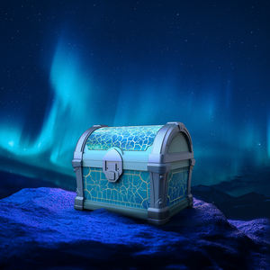 Cumpleaños Regalo de Navidad Forma de Cofre del Tesoro Multicolor <span class=keywords><strong>Aurora</strong></span> <span class=keywords><strong>Boreal</strong></span> Proyector Galaxy Night Light Proyector para dormitorio - Product Image 5