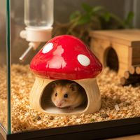Maison de repos universelle en céramique écologique en forme de champignon pour petits animaux, mobilier pour hamsters, fournitures pour petits animaux