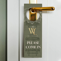 Impression personnalisée en couleur, carte suspendue pour porte, promotion de magasin, porte-cartes en PVC, porte-cartes marketing
