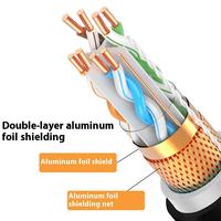 Câbles Ethernet LAN Cat6 extérieurs Xunfa, 4 paires, conducteurs en cuivre toronné 23AWG, câble réseau blindé UTP SFTP