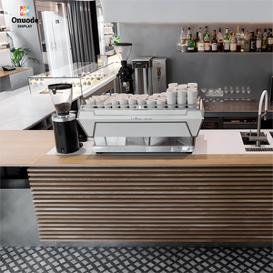 Mostrador de Barra de Café y Té con Leche Moderno y Personalizado, Fabricante de Muebles para Cafeterías y Restaurantes, Diseño Interior de Cafetería, Mostrador de Café - Product Image 1