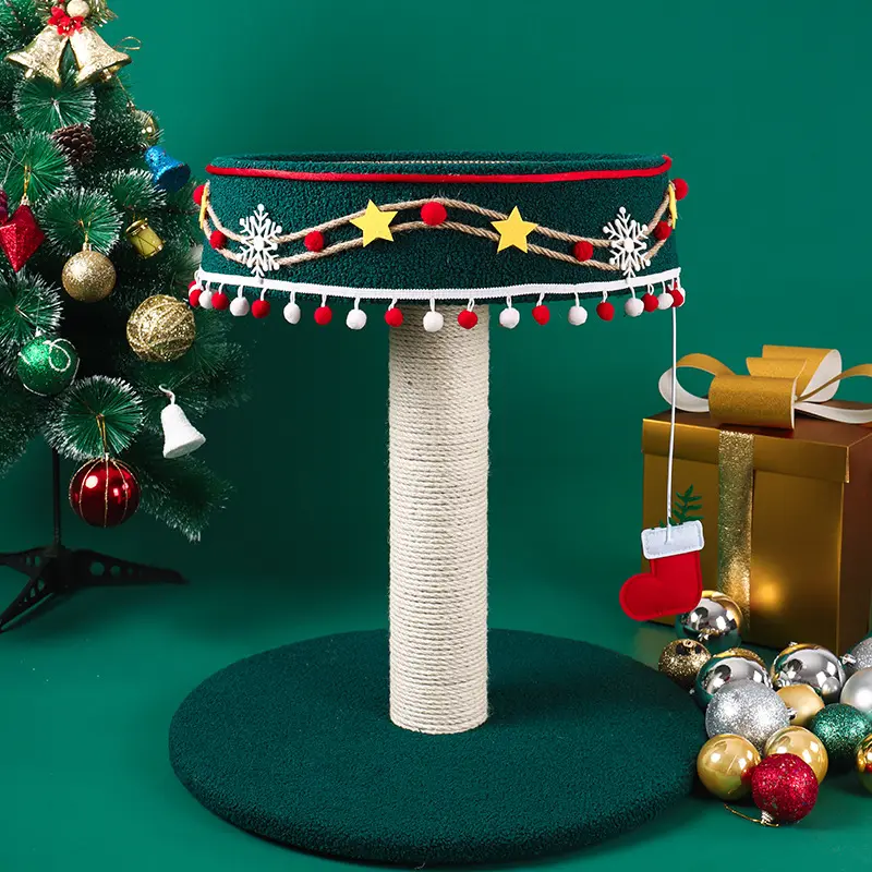 A1 High Quality Wholesale Cat Pet Play House With Scratches Christmas Cat Tree Cat Scratching Post