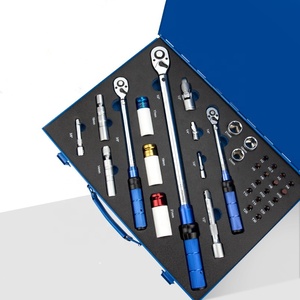 Kit de clés dynamométriques de haute précision, 33 pièces, avec boîte en fer, préréglées en kilogrammes - Product Image 4