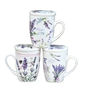 La <span class=keywords><strong>tazza</strong></span> in ceramica <span class=keywords><strong>con</strong></span> stampa floreale riutilizzabile personalizzata gaodeno ha una <span class=keywords><strong>tazza</strong></span> da tè <span class=keywords><strong>con</strong></span> filtro e coperchio <span class=keywords><strong>con</strong></span> <span class=keywords><strong>infusore</strong></span> - Product Image 1