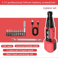 Ensemble d'outils de tournevis électrique sans fil rechargeable à batterie lithium pour la maison avec câble de charge