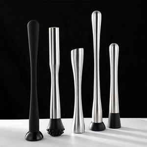 Venta al por mayor palo martillo rompehielos Acero inoxidable mortero oro rosa cóctel Mojito Muddler cóctel con logotipo - Product Image 5