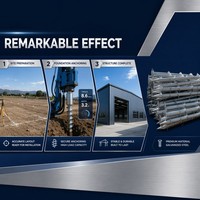 Pieu à vis hélicoïdal galvanisé à chaud pour fondations de fermes solaires et d'ateliers, installation facile, taille personnalisée