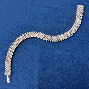 Moissanite corte redondo diamante 10MM 925 plata esterlina totalmente helado estilo Hip Hop pulsera personalizada a precio asequible - Product Image 3