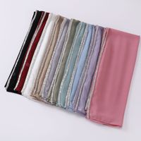 Haute qualité diamant décoration ethnique écharpe châle malaisie mousseline de soie écharpe musulman Hijab Turban écharpe