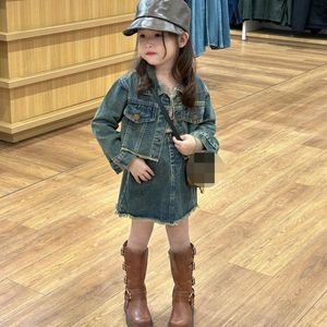 2023 autunno bambini 2 pezzi ragazze jean due pezzi set <span class=keywords><strong>giacca</strong></span> + camicie - Product Image 6