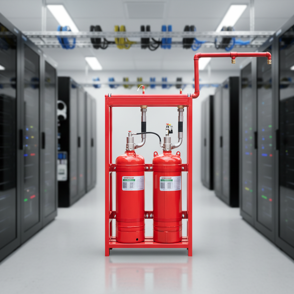 Outomatic Firefighting System UL Listed HFC-227ea FM200 Gas Cylinder Pipe Network Type Automatic Fire ...