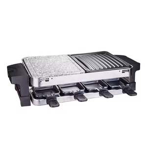 Aifa Plaque en pierre d'intérieur pour 8 personnes Plaque chauffante électrique <span class=keywords><strong>Raclette</strong></span> Fromage BBQ Kebab Grill - Product Image 5
