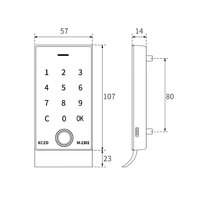 Avec Serrure à main Serrure à empreinte digitale Smart Code Locker pour Fitness Club Medical Digital Metal Case Electronic Cabinet Lock