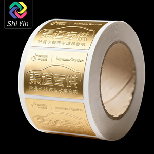 Adesivi Metallici Impermeabili Personalizzati ShiYin, Decalcomanie Adesive Stampate su Misura in Lamina d'Oro e Argento per Prodotti di Lusso - Product Image 1