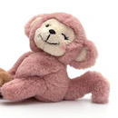 Adorable duo de singes en coton magnétiques Coco Peach de 6 pouces, peluches douces avec aimant pour décoration et cadeau d'anniversaire