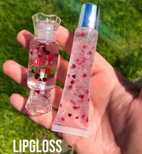 2021 आधार विक्रेताओं निजी लेबल स्पष्ट सेट चमक किट प्यारा सौंदर्य प्रसाधन तेल कैंडी शहद Lipgloss बच्चों को कोई लोगो मेकअप होंठ चमक