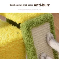 Structure d'escalade pour chat Sunflower, maison pour chat intégrée, poteau en sisal, plateforme de saut en panneau de grande densité, modèle MP35, style minimaliste